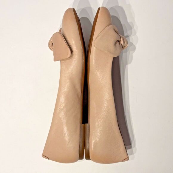 Born Anah Pinkish Tan Leather Ballet Flats With Bows Women’s Size 6.5M - Picture 10 of 14